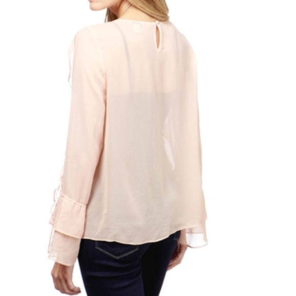 NWT Lucky Brand Sheer Long Sleeve Top - Picture 2 of 8